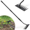 Manual Weeder Tool,8 Tines Garden Weeding Rake with Sharp Blade,55