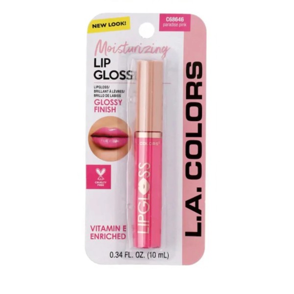L.A. colors lip gloss Paradise Pink vitamin E moisturizing Glossy