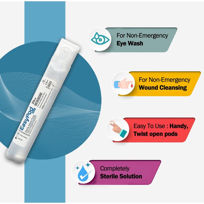 EasyPod Sterile Saline Pods | Eye Wash | Wound Cleansing