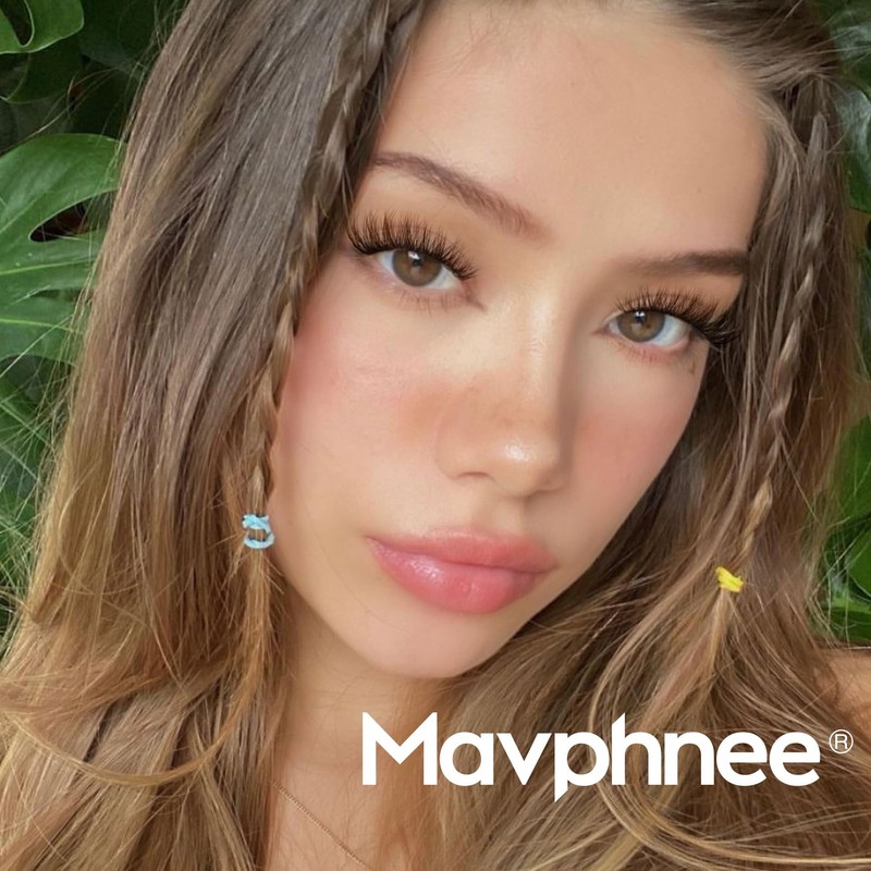 Brown Lashes Strip Natural Looking Cat Eye Eyelashes Wispy Fluffy