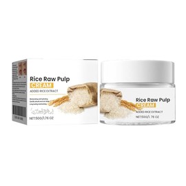 Grospe- Crema de arroz para el rostro, crema facial de pulpa cruda de arroz para hidratar la piel, reducir los poros, suavizar la piel antienvejecimiento