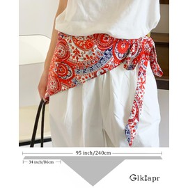 Long Skinny Scarf Belt for Women - Triangle Waist Sash Tie for Dresses, Fashion Accessory-12