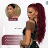 PORSMEER Ponytail Hairpiece Long 76 cm with Drawstring Wavy Curls