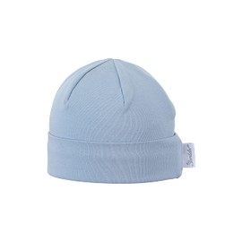 Sterntaler Baby Beanie Made of Organic Cotton, Children's Beanie with Tie Band in Blue