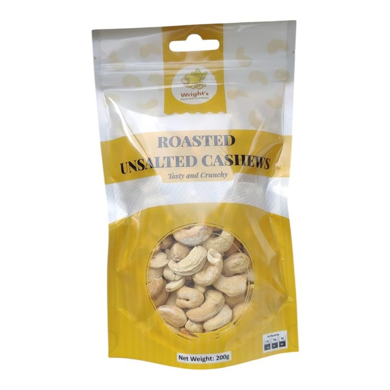 Wright's - Dry Roasted & Unsalted Cashew Nuts 200g