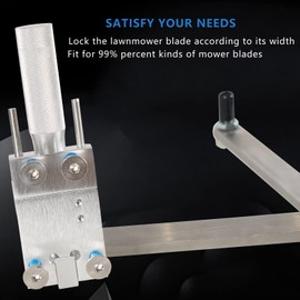 RACTOP Adjustable 15°- 45°Lawn Mower Blade Sharpener - Ergonomic Home & Commercial Sharpening Balancer Bracket Tool Kit for Professional Lawnmower Blades Replacement for 5005 - Silver