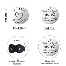 Sudaporn Couple Long Distance Relationship Keychain Gifts for Boyfriend Girlfriend I Love You Pocket Hug Gift for Him Her I Love You Keychain Gifts Husband Hubby Christmas Birthday Gift from Wife