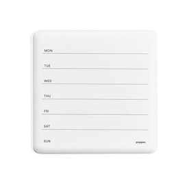 Poppin White Board - 12" x 12" Magnetic Dry Erase Board for Wall or Fridge, 3 Mounting Options (Weekly)