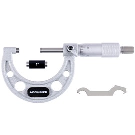 Accusize Industrial Tools 1-2 inch by 0.0001'' Ultra-Precision Outside Micrometer, Eg00-0002