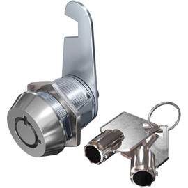 Lepoint Tubular Cam Lock, 0.67 inch Zinc Alloy Cam Lock, Cylinder Lock with 2 Keys, Keyed Alike Tubular Lock, Cabinet Lock & Drawer Lock with Chrome Finish, Fits on 0.4inch Max Panel Thickness