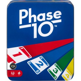 Mattel Games Phase 10, Phase 10 Tin SIOC, Juego de Cartas para niños a Partir de 7 años                                                               