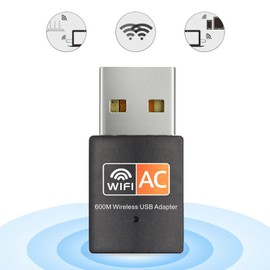 Yotsuba USB WiFi Adapter, 5G/2.4G Dual Band 600Mbps High Speed for PC Desktop, Support Windows 7/8/10/11, Mac OS, Linux