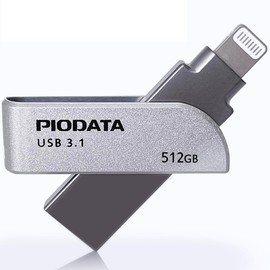 iXflash - Unidad Flash USB 3.0 con certificación MFi de Apple, 512 GB, expansión de Memoria de Almacenamiento Externo para Dispositivos iOS, Windows y Mac, Gris, (IXF-512-SG)