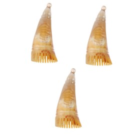 Beavorty 3pcs Natural Horn Scalp Massager Comb Hair Massage Tool for Relaxation Scalp Care