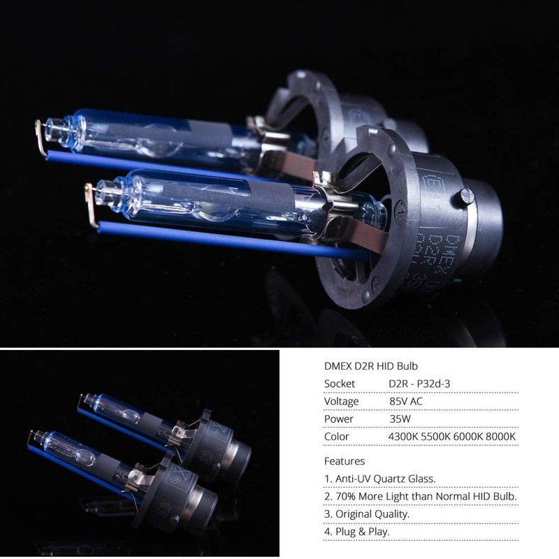 DMEX D2R 35W 8000K White Blue Xenon HID Headlight Bulbs