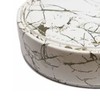 7PCS Drink Coaster Reversible Leather Round Platinum Marble Appearance 10cm