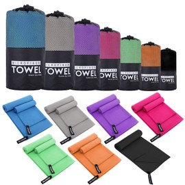 Microfibre Towel, TOPIND Quick Dry Sports Towel Fabric Ultra Absorbent Lightweight Antibacterial Sports Towel for Beach,Travel,Camping,Yogo,Swim,Hair,Pets,Car,Pilates,Men and Women