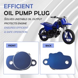 Oil Pump Plug Cover Kit Fit for Yamaha PW50 PW80 Y-Zinger Models 1981-2024 (Blue)