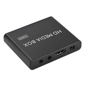 Reproductor Multimedia HDMI, Full HD Mini Box Media Player 1080P HDMI Digital Media Player Box Soporte portátil USB RMVB MP3 AVI MKV 110-240V(Enchufe de EE. UU.)