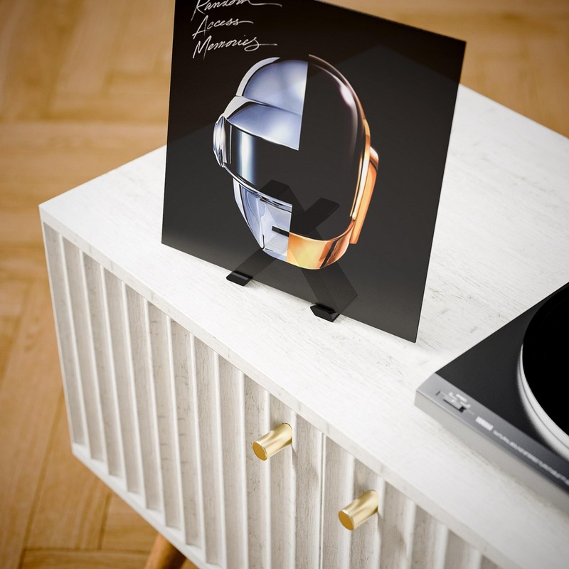 Mobilefox LP Vinyl Stand Record Holder X-shaped Table Holder Minimalist