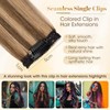 Rich Choices Clip in Hair Extensions Real Human Hair Medium