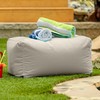 Jaxx Jaxx Leon Outdoor Bean Bag Ottoman, Flax