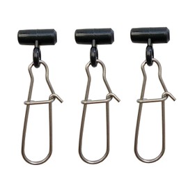 50pcs Fishing Line Sinker Slide with Duo-Lock Snap Hooked Snap High-Strength Braid Line Sinker Slider Stainless Steel Snap Kit Fishing Accessories