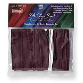 Hodge Silk Long Oboe Swab - Burgundy