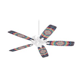 Tie Dye Star 104 - Ceiling Fan Skin Kit fits most 42 inch fans (FAN and BLADES SOLD SEPARATELY)