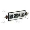 Relaxdays No Smoking Cast Iron Wall Sign No Smoking Metal