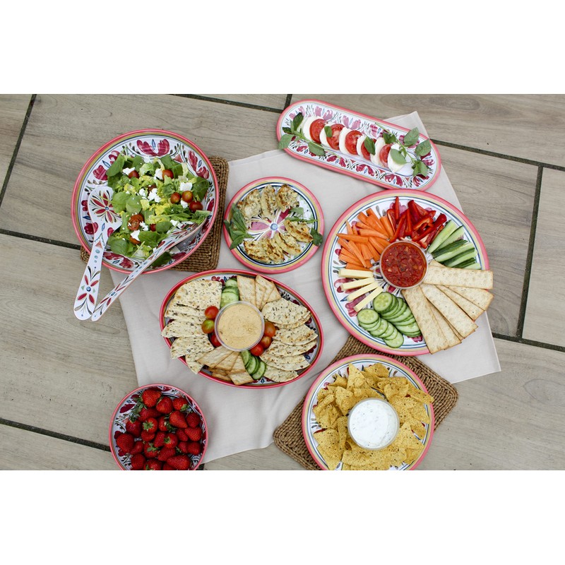 Purely Home Mediterranean Salad Bowl - Outdoor/Camping/Picnic - Melamine Plastic