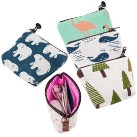 Pack of 2 Small Purse for Women, Leather Mini Purse, Small Purse, Coin Purse, Coin Purse, Mini Purse, Coin Bag, Key Case Woman, 3 animals, mini bag