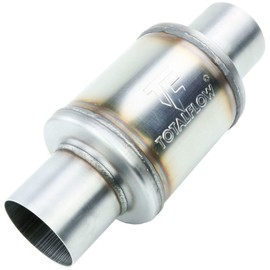 TOTALFLOW 20319 Straight Through Universal Exhaust Muffler - 409 Stainless Steel - 3 Inch Inner Diameter Inlet / Outlet