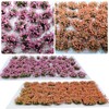 Woohome Miniature Colourful Flower Cluster, Multi Sizes Static Grass Tuft