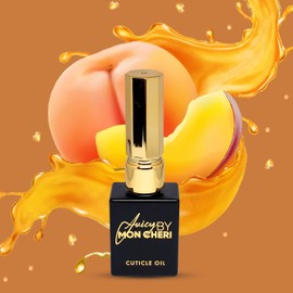 Juicy By Mon Cheri Cuticle Oil Nail 10ml Hydrating, Moisturizing, & Repair Dry and cracked cuticles (Peach Golden Touch)