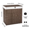 GREENSTELL Laundry Hamper with lid, No Install Needed, 110L Wicker