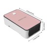 Mini Space Heater Pink Fast Heating Rotatable Holder Anti Slip