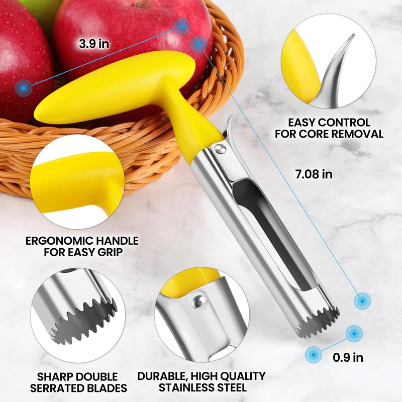 SCHVUBENR Premium Apple Corer Tool - Easy to Use and