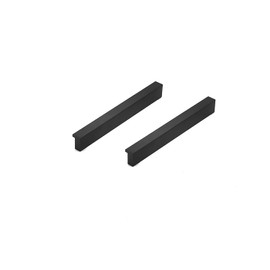 Qrity L 90° Kitchen Handles, Black, Cupboard Door Handle, Pull Knobs, Dresser Drawer Handle Sets, Aluminium, Solid, Hole Spacing 32 mm Set of 2