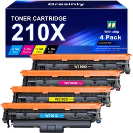 210X Toner Cartridges 4 Pack High Yield 210A Compatible for HP 210X 210 X Toner Cartridge Set with Chip Color Laserjet Pro MFP 4301fdw 4301fdn 4201dw 4201dn Printer W2100X Ink HP 210X Toner Cartridges