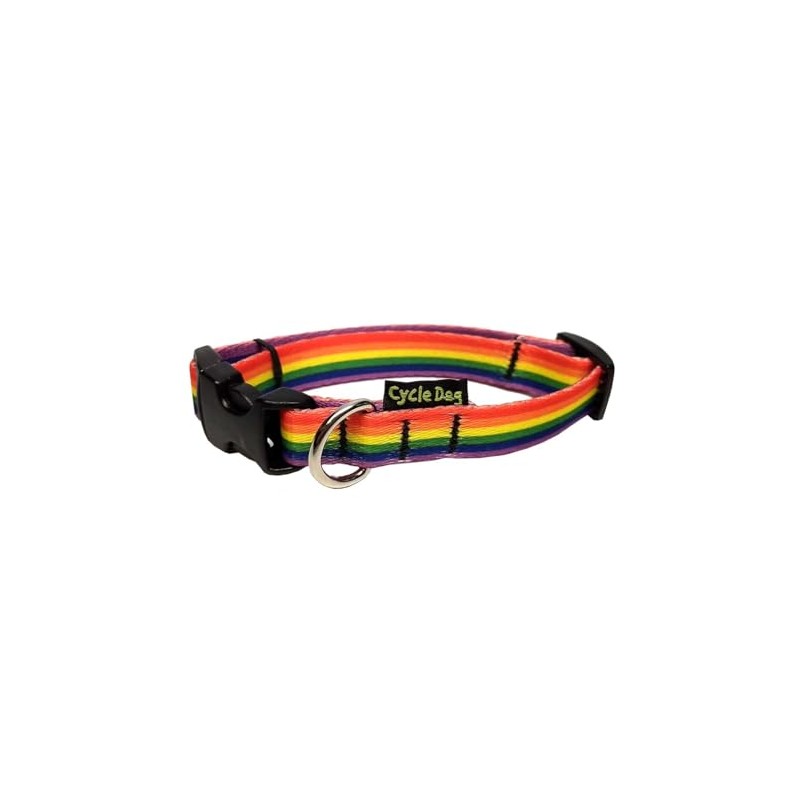 EcoWeave-SkinnyWidth Collar de plástico - Pride-Small