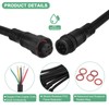M METERXITY 5-Set Waterproof Electrical Connector, 5 Pin 7.9 In/20