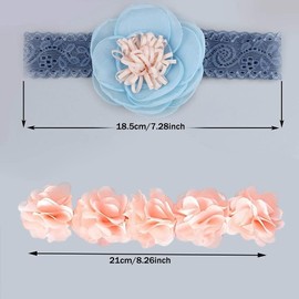 4 pieces baby girl headbands, baby children's hair band, baby headbands, baby turban headband, girls headbands, flower headbands for babies, flower headband little girls