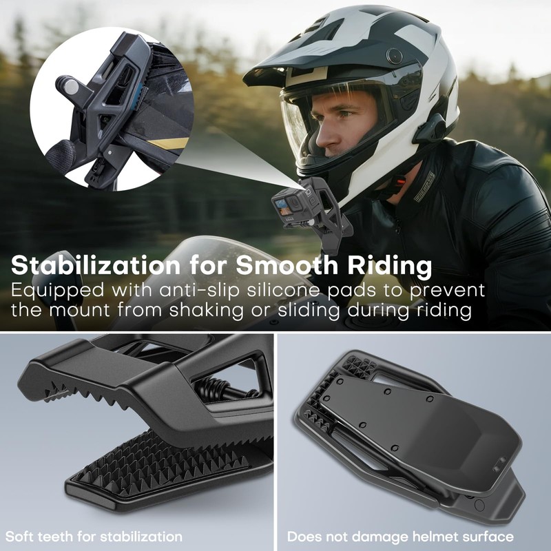 REYGEAK Helmet Chin Mount Clip Compatibility: Osmo Action 5 Pro,