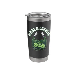 Divide And Conquer Gaming Cells Biology Science Biologist Stainless Steel Insulated Tumbler