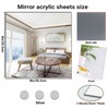Adrattnay Silver Acrylic Mirror Sheets 1/8 Thick, 3Pack 8"x 8"