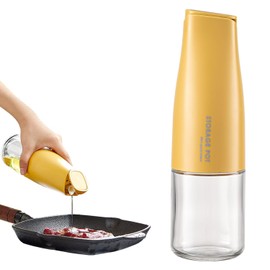 Besosay Auto Flip Olive Oil Dispenser Bottle for Kitchen, 500ml/17oz Glass Cooking Oil Container With Automatic Cap and Stopper, Non-Drip Spout, Soy Sauce, Vinegar Condiment Dispenser Container