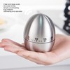 Mechanical Timer Egg Shaped Clear Scale Stainless Steel Timing Reminder