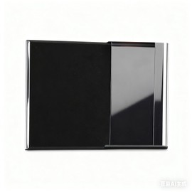 Business Card Holder Case, PU Leather & Stainless Steel Business Card Case for Business Men & Women, Slim Name Cards Holder