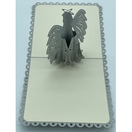 Handmade Christmas Angel 3D Pop Up Card Sympathy Heaven Eternal Love Seasons Greetings